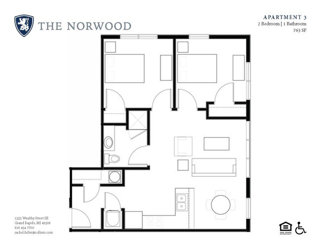 2 Bed - The Norwood Apartments