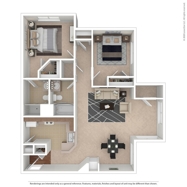 The Balmoral 3D Furnished - Windsor Crossing Apartments