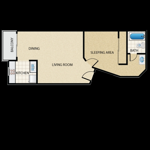 1BR/1BA - The Summit