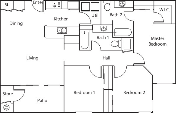 Floorplan - Prairie Ranch Apartment Homes