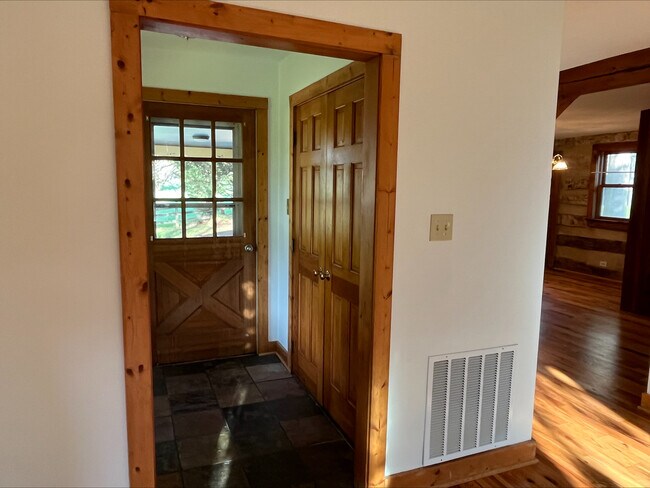 Cabin, Slate Floor Entry Foyer and Coat Closet - 38472 Nixon Rd