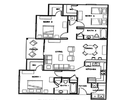 Floor Plan - Crosswinds Apartments