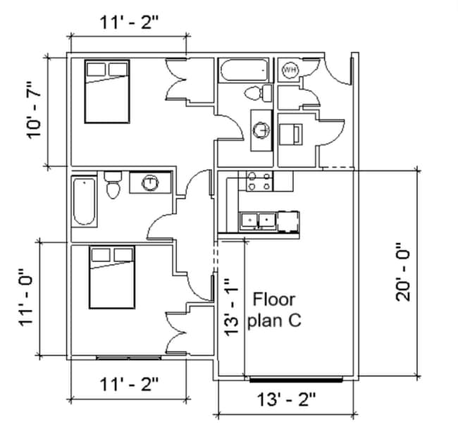 Floorplan - Willa Mountain Apartments