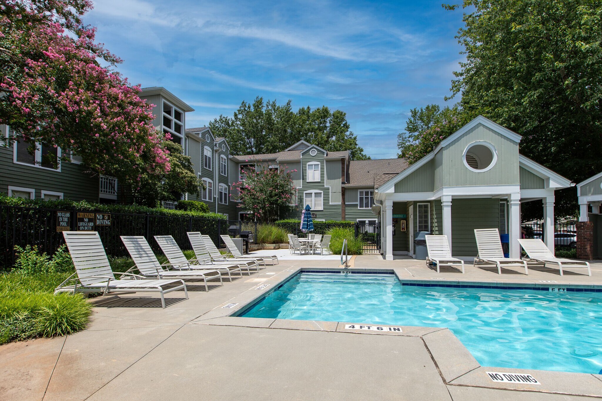 Gated Private Pool with Lounge Chairs - 1200 Westview Ln