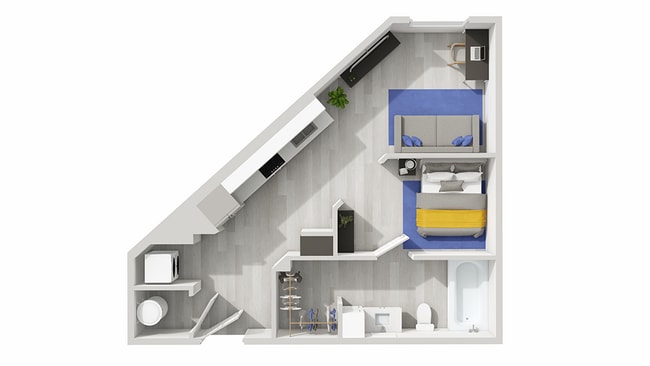 S1: Studio | 1BA | 431 SF - Empire Columbia Apartments