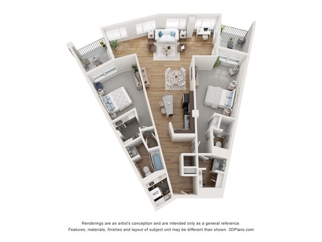 B2 Two-bedroom - University Club Apartments