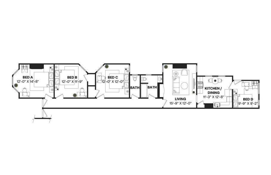 Building Photo - Private bedroom in 4 bed/1.5 bath Home