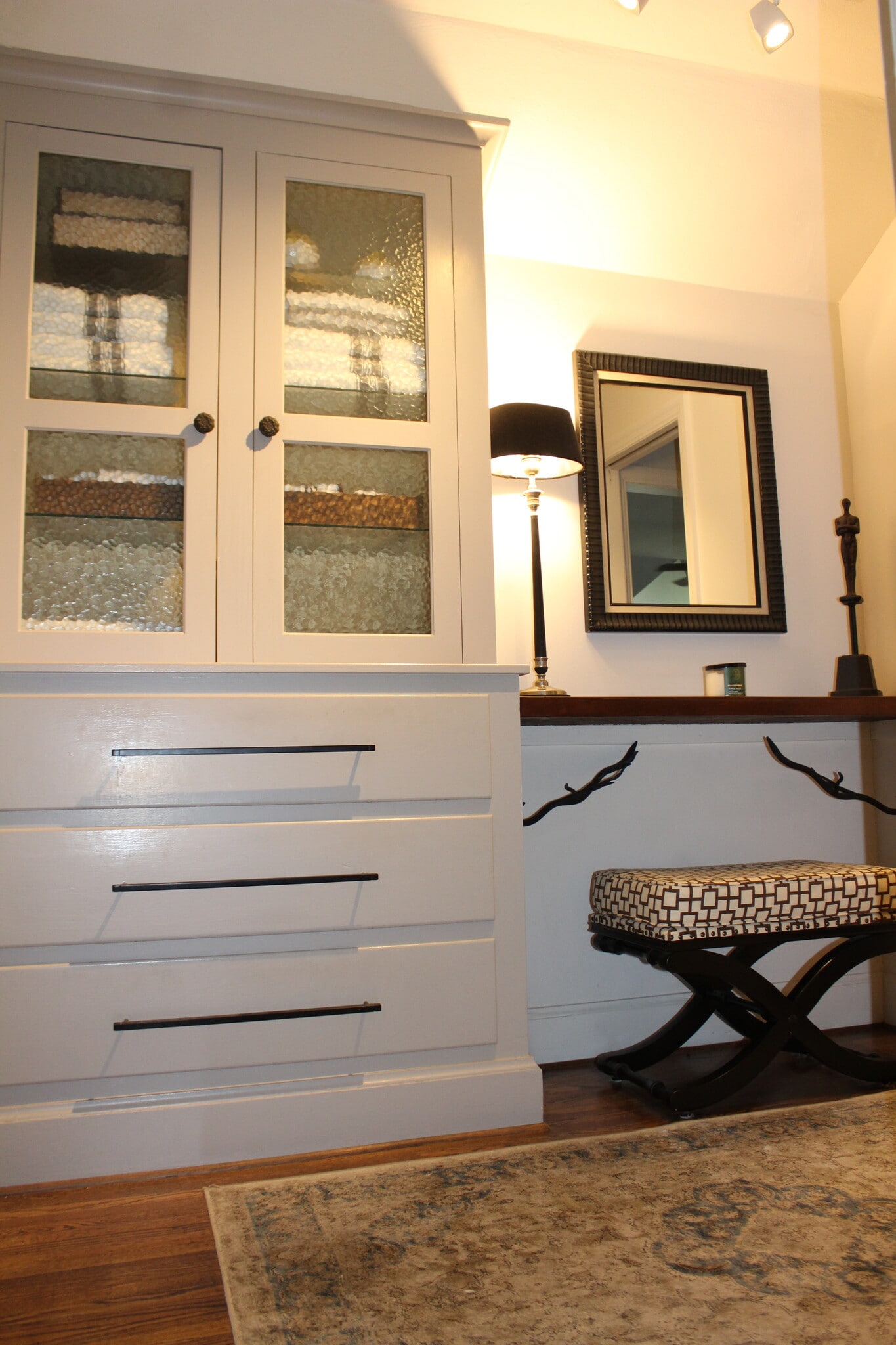 top of the stairs storage - 9144 River Rd