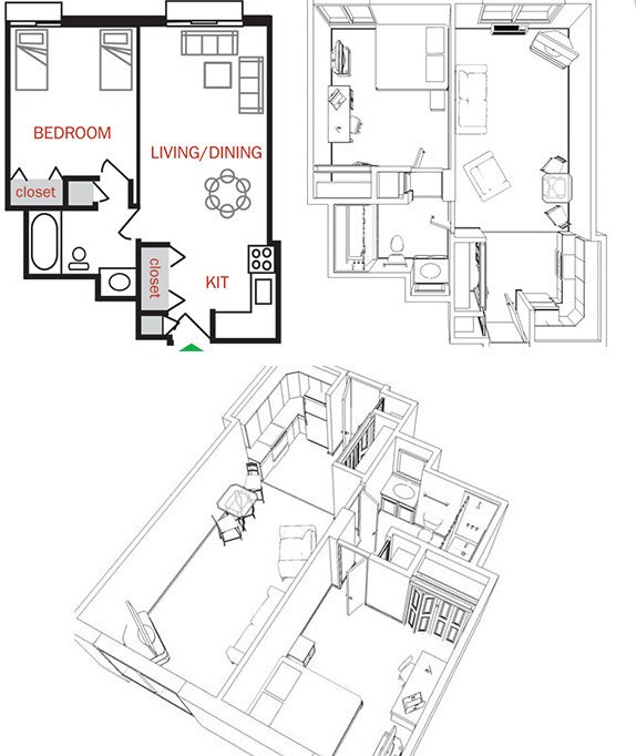 Floorplan - River Terrace Apartments