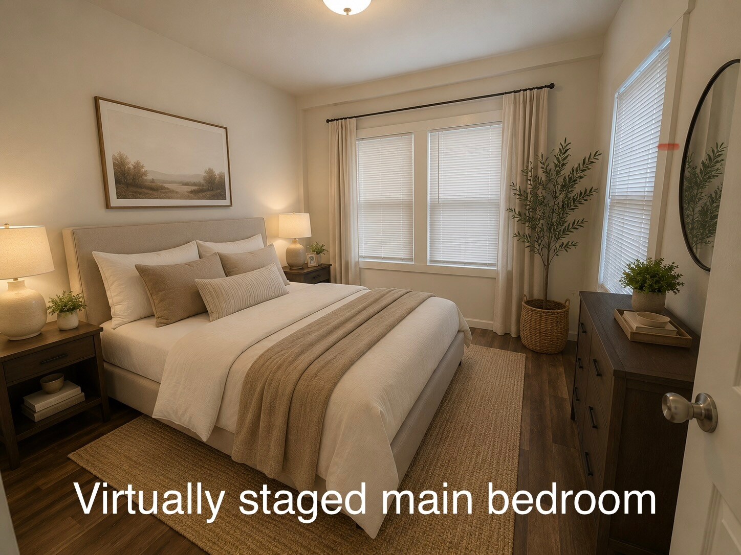 Virtually staged main bedroom - 6308 61st Pl