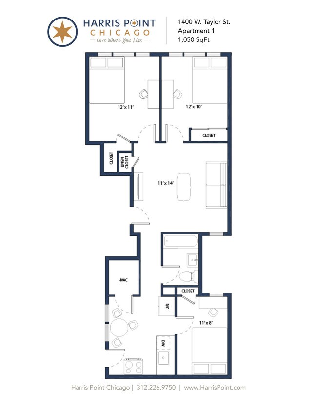 Floorplan - Harris Point Chicago