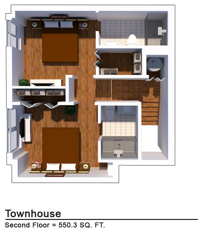 2 bedroom Townhouse - 2nd FL - Douglas Enclave