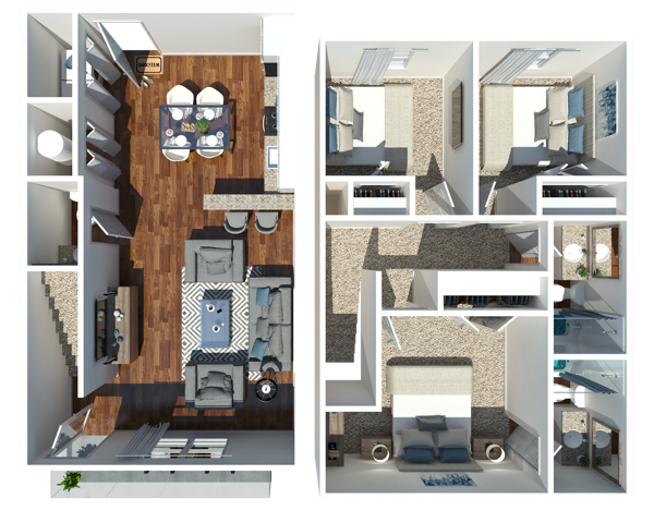 Three Bedroom Two and Half Bathroom - Dana Downs