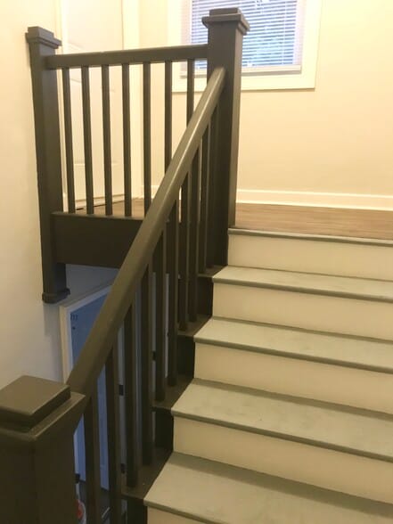 Stairwell to top unit for rent - 217 Lane St