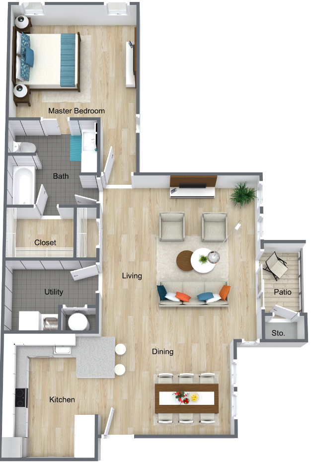 Floorplan - Saddlewood Apartments