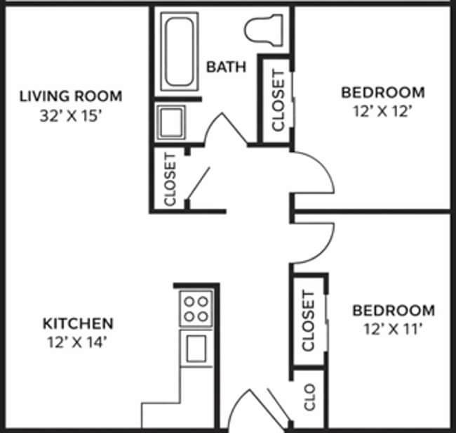 Floorplan - Oak Ridge Apartments