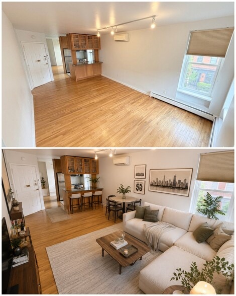 Living/Dining Space - Virtually Staged Space - 278 Monmouth St