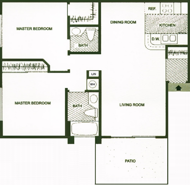 Colony Ridge 2 bed 1.5 bath.jpg - Colony Ridge Apartments