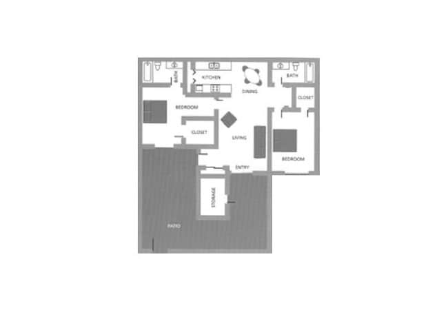 Floorplan - Townhomes on the Park Apartment Homes