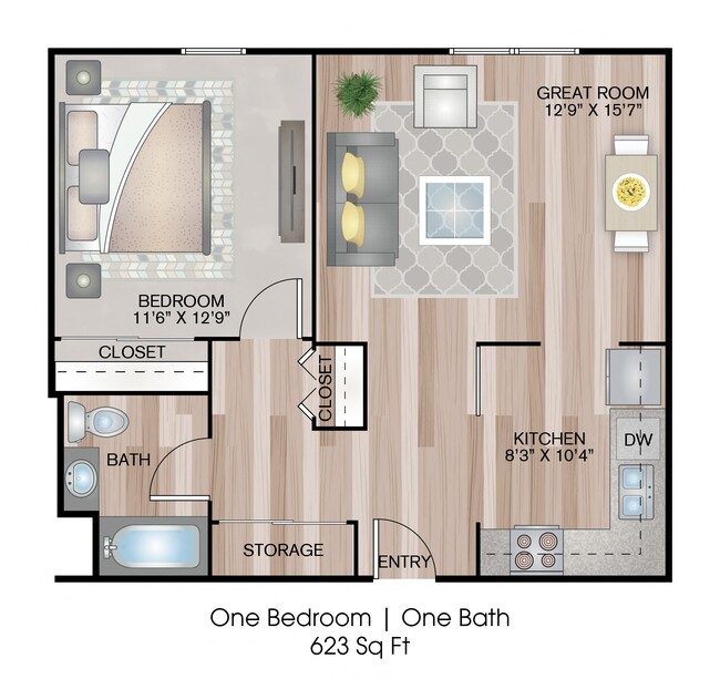 Floorplan - Diamond Rock Terrace Senior Apartments