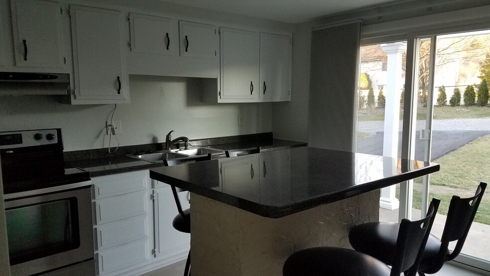 Kitchen view to patio - 605 Peach View Ln