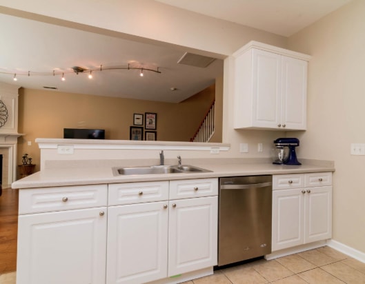 Kitchen open into living room - 217 Brushy Creek Ln