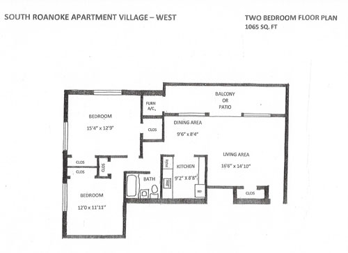 2BR/1BA - South Roanoke Apartment Village