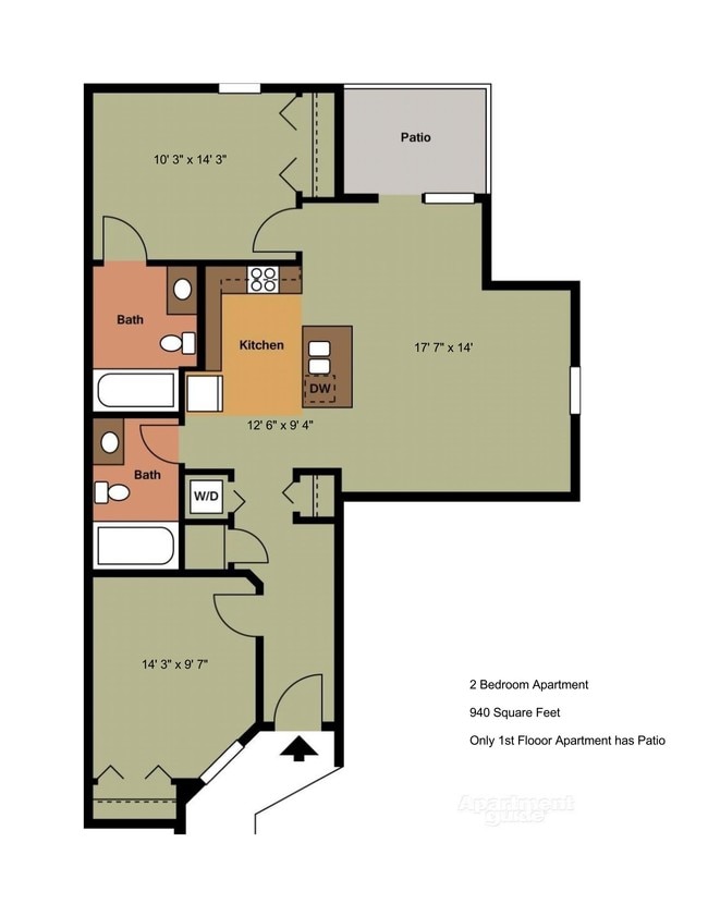 Floorplan - Kissel Hill Apartments