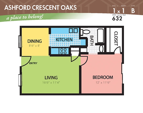 1 X 1B - Ashford Crescent Oaks