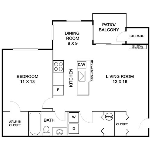 Floorplan - Shenandoah Crossing Apartment Homes