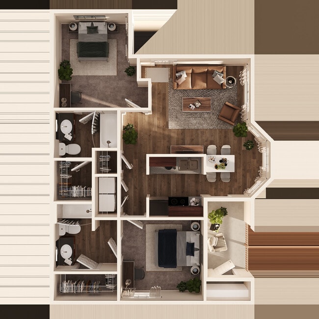 Floorplan - Dakota Ranch Student Apartments