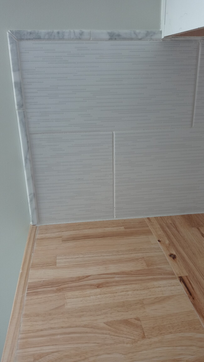 New butcher block countertops (sealed) and tile backsplash - 9577 Highway 90