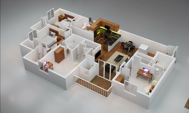 4x4 Top Floor Premium - Campus View