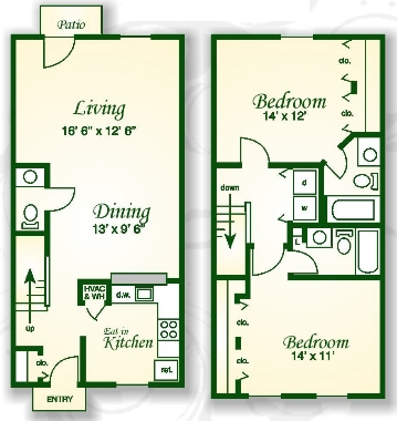 2BR/2.5BA - Beaver Creek Apartments and Townhomes