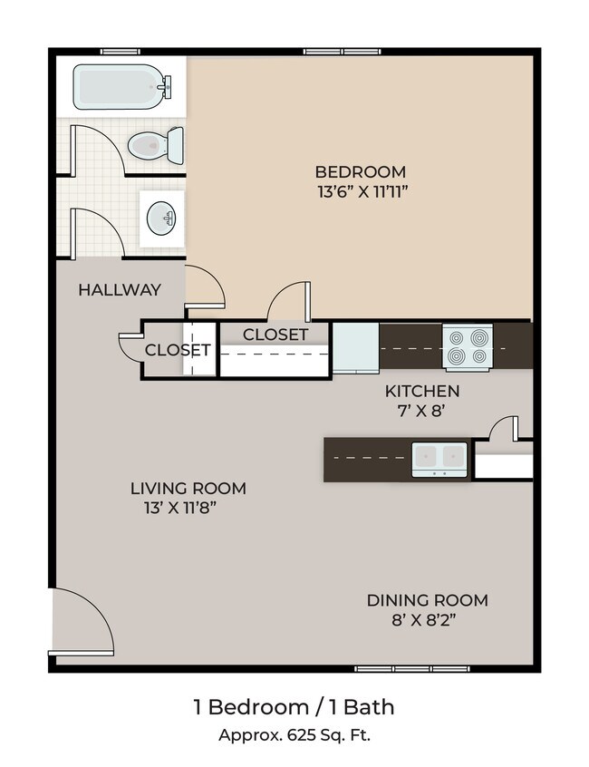 1 Bedroom/ 1 Bath - The Station Apartments