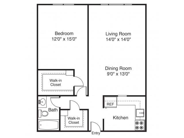 Floorplan - Landings on the Trail Apartment Homes