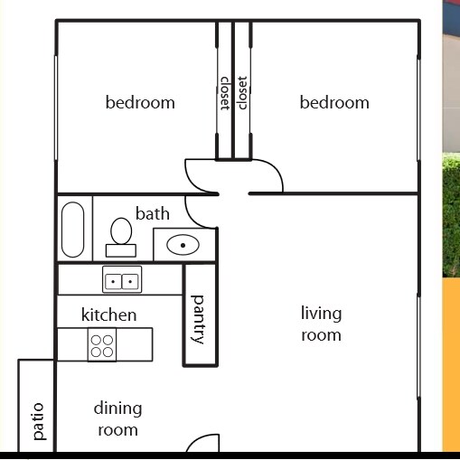 2BR/1BA - Riverside Villa