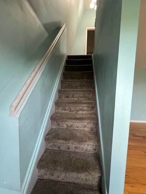 Hallway to 2nd fl - 134 S Broadway