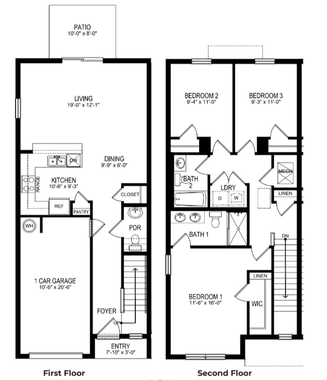 Palm A floor plan - Crestview at Grove West