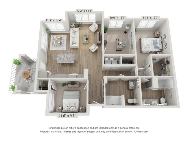 Floorplan - The Reef at Riviera 62+ Apartments