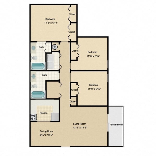 Floorplan - Burning Tree Apartments