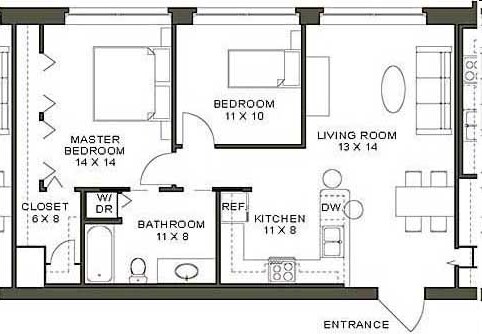 2BR/1BA - 257 Lafayette Center Lofts