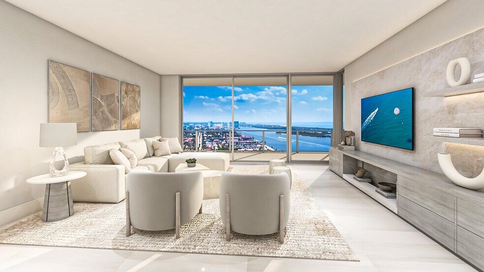 Staged Living Room - 220 Lake Shore Dr