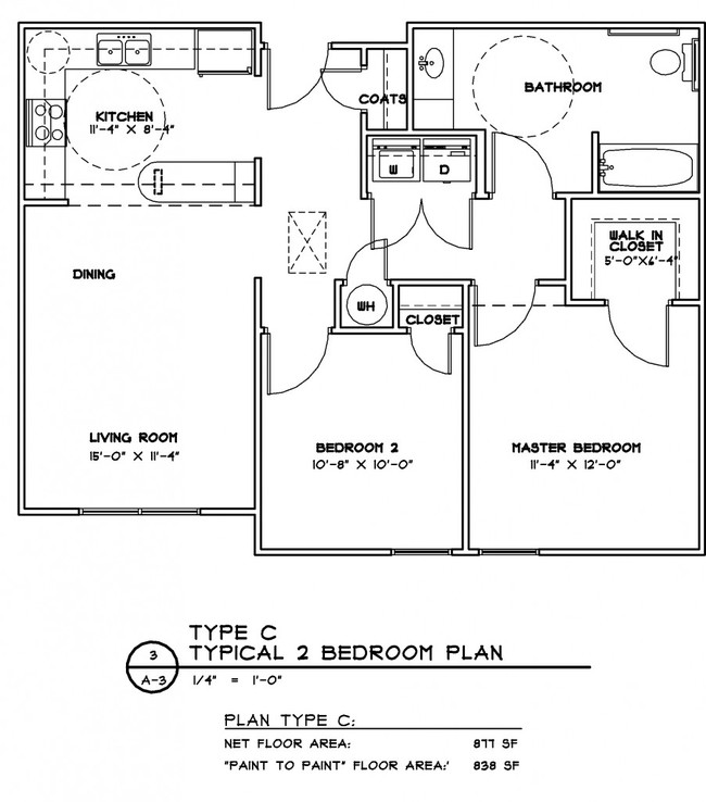 2BR/1BA - Lions Spring Apartments