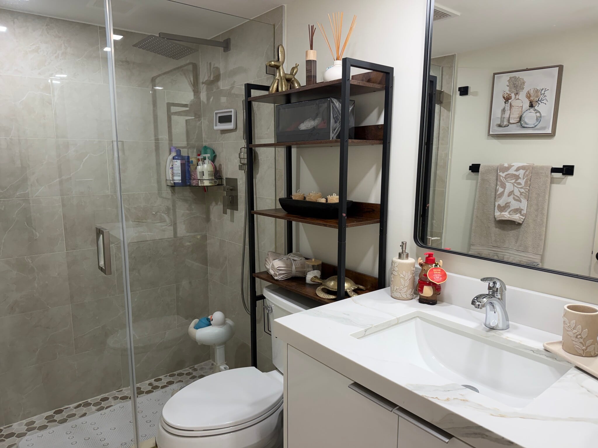 Bathroom - Glass Shower Enclosure - 5555 Collins Ave