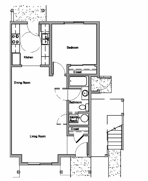 1BR/1BA - Empire Village Townhomes