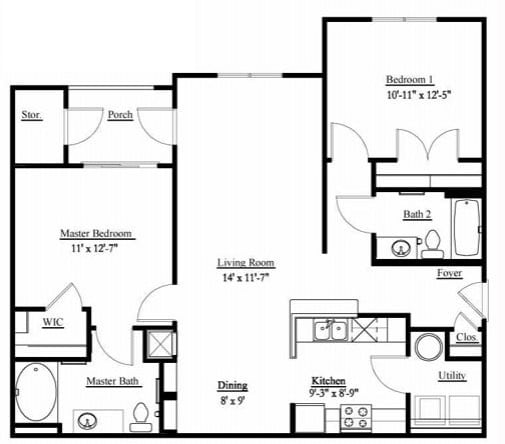 2BR/2BA - Magnolia Pointe