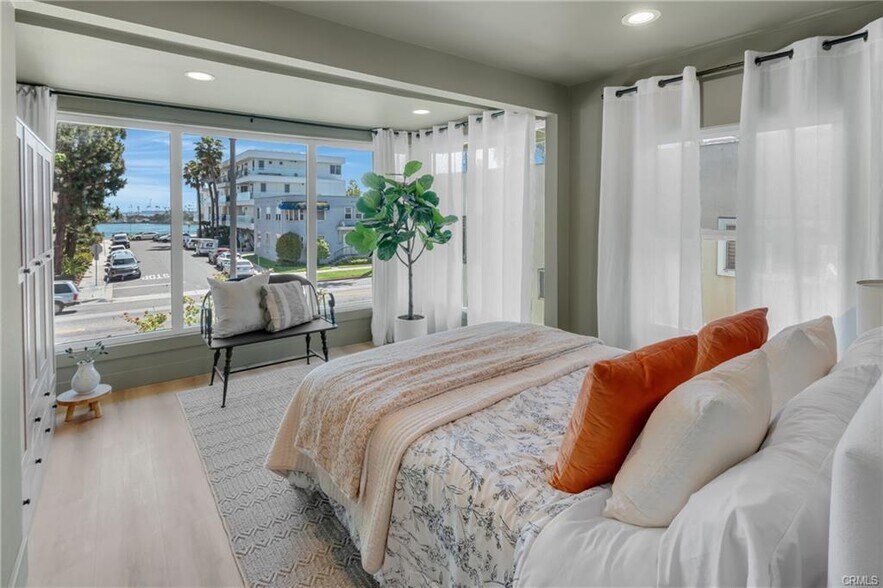 Bedroom 1 with View - 1123 E Ocean Blvd