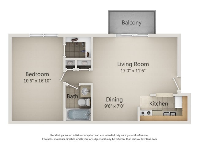 One bedroom - Town & Country Apartments