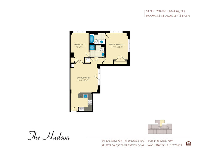 Floorplan - The Hudson Apartments